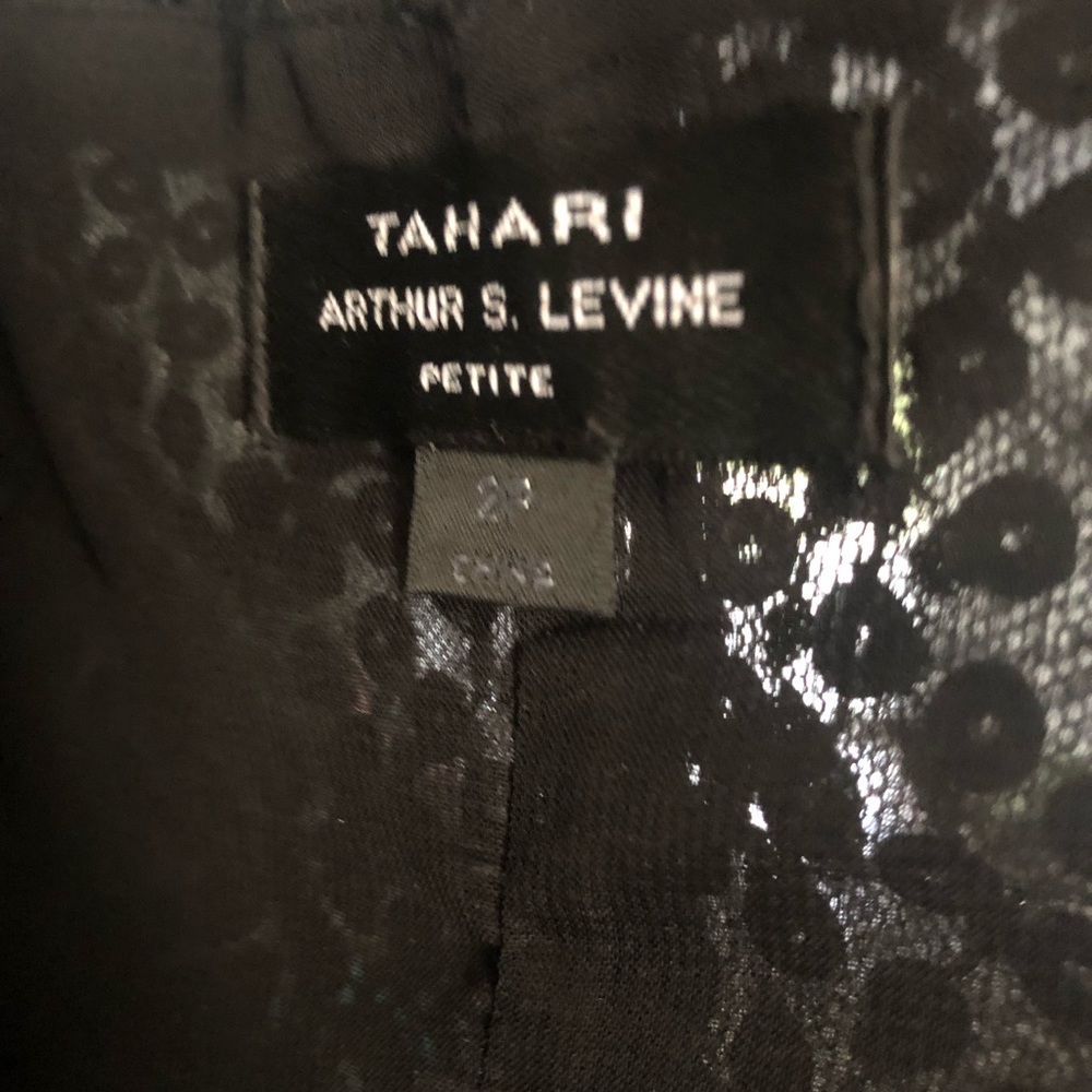 Tahari ASL Elegant Black Lace Short Evening Dress - Picture 5 of 5